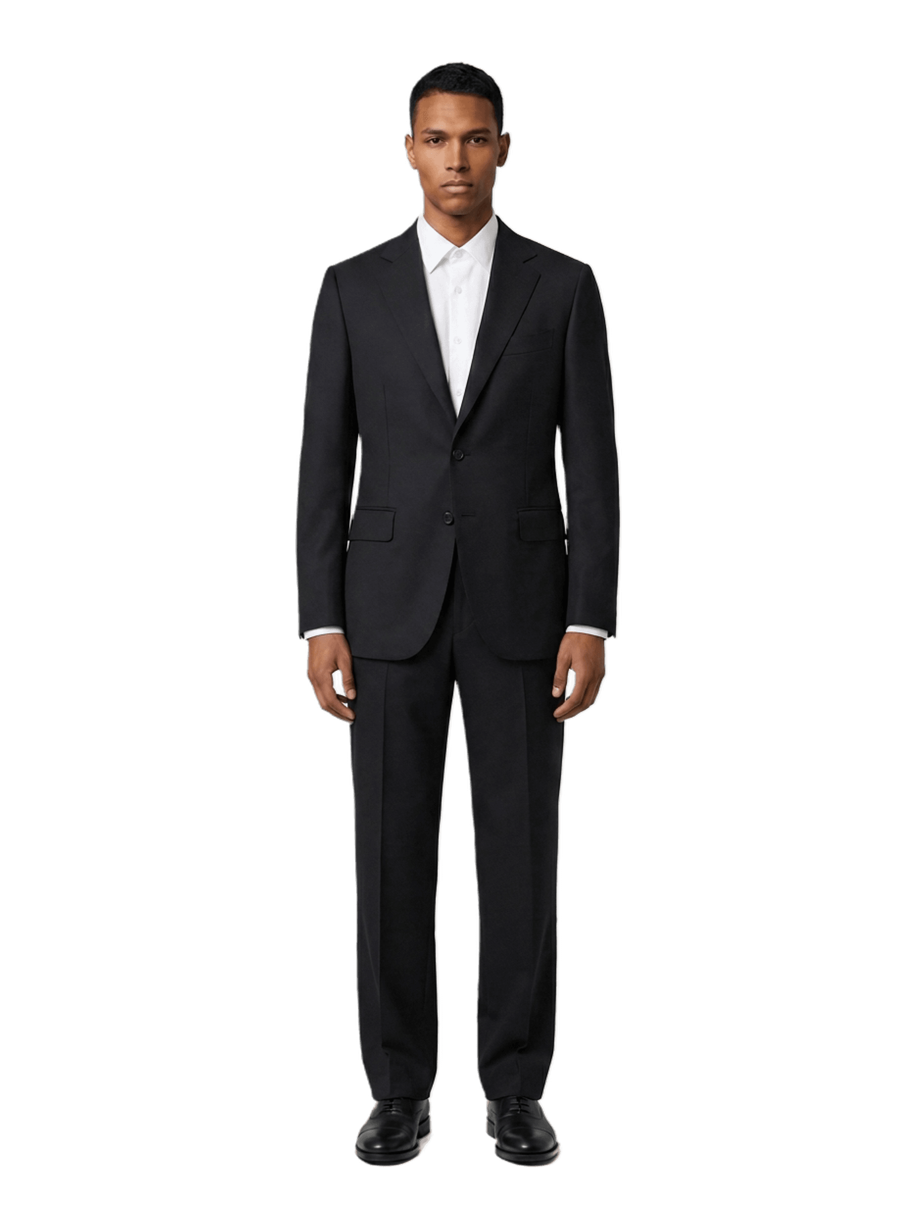 The Custom Suit - Black Barathea