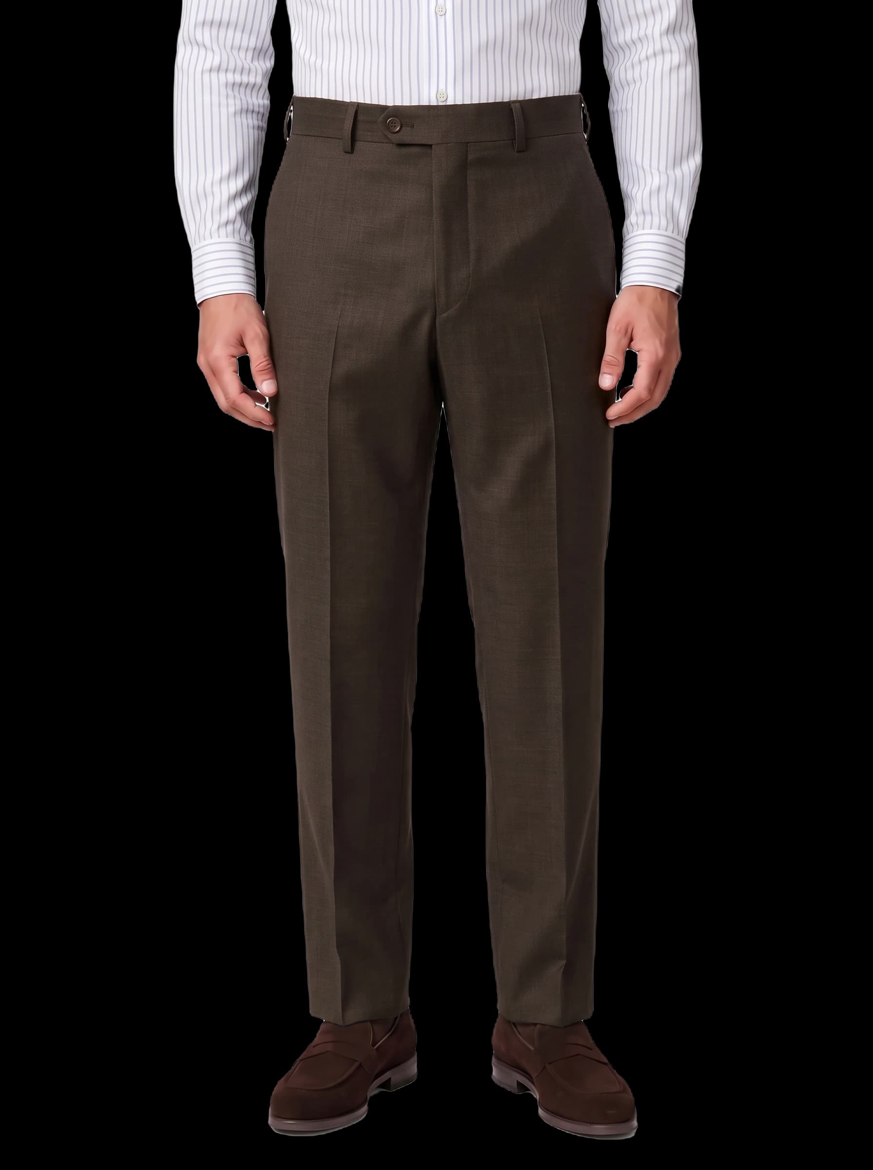 The Custom Trouser - Dark Brown Melange