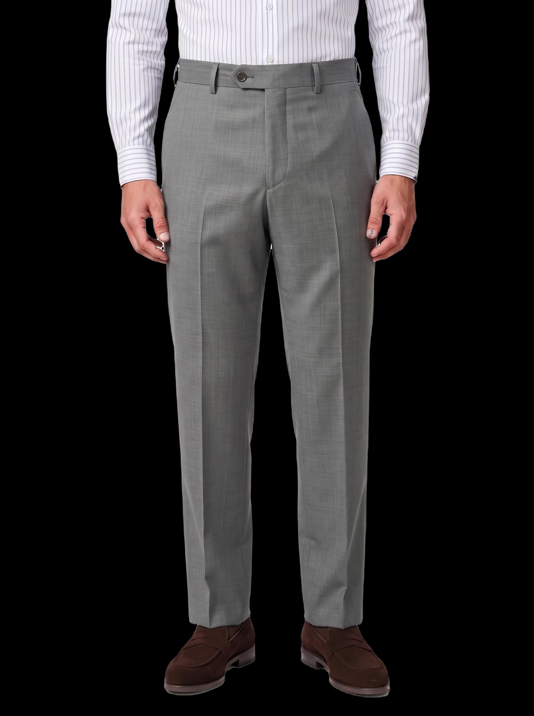 The Custom Trouser - Grey Sharkskin