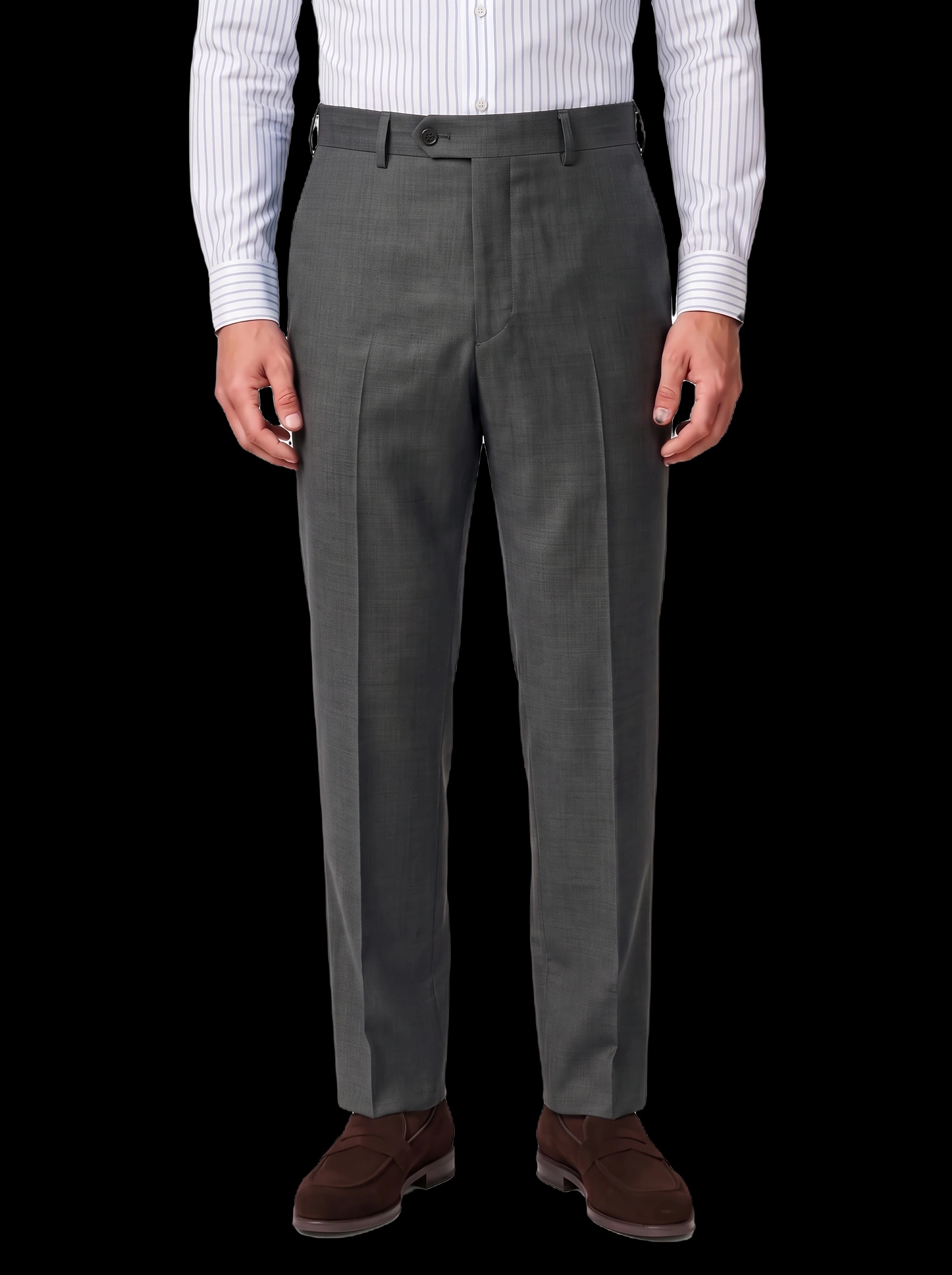 The Custom Trouser - Dark Grey Sharkskin