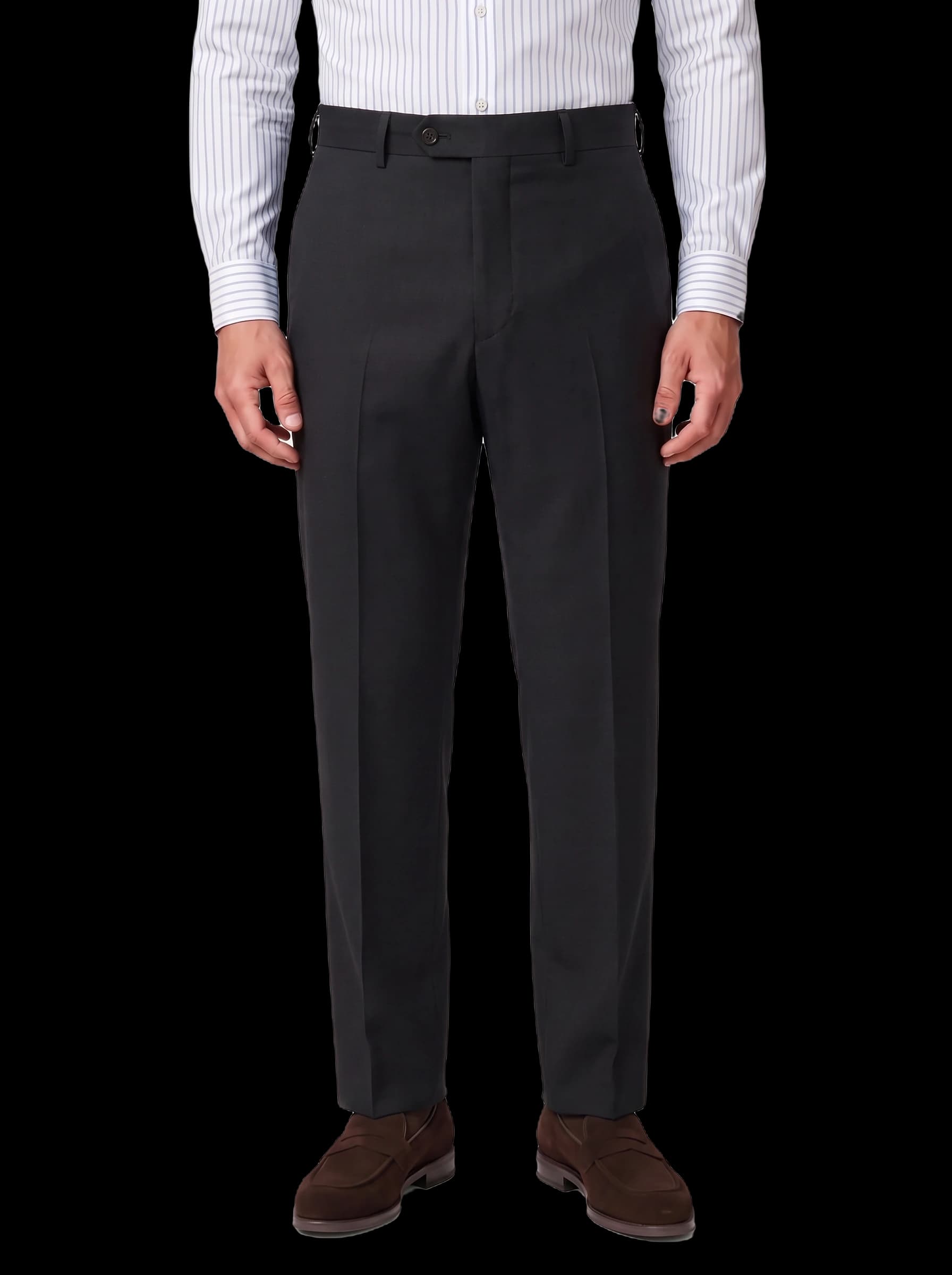 The Custom Trouser - Black Barathea