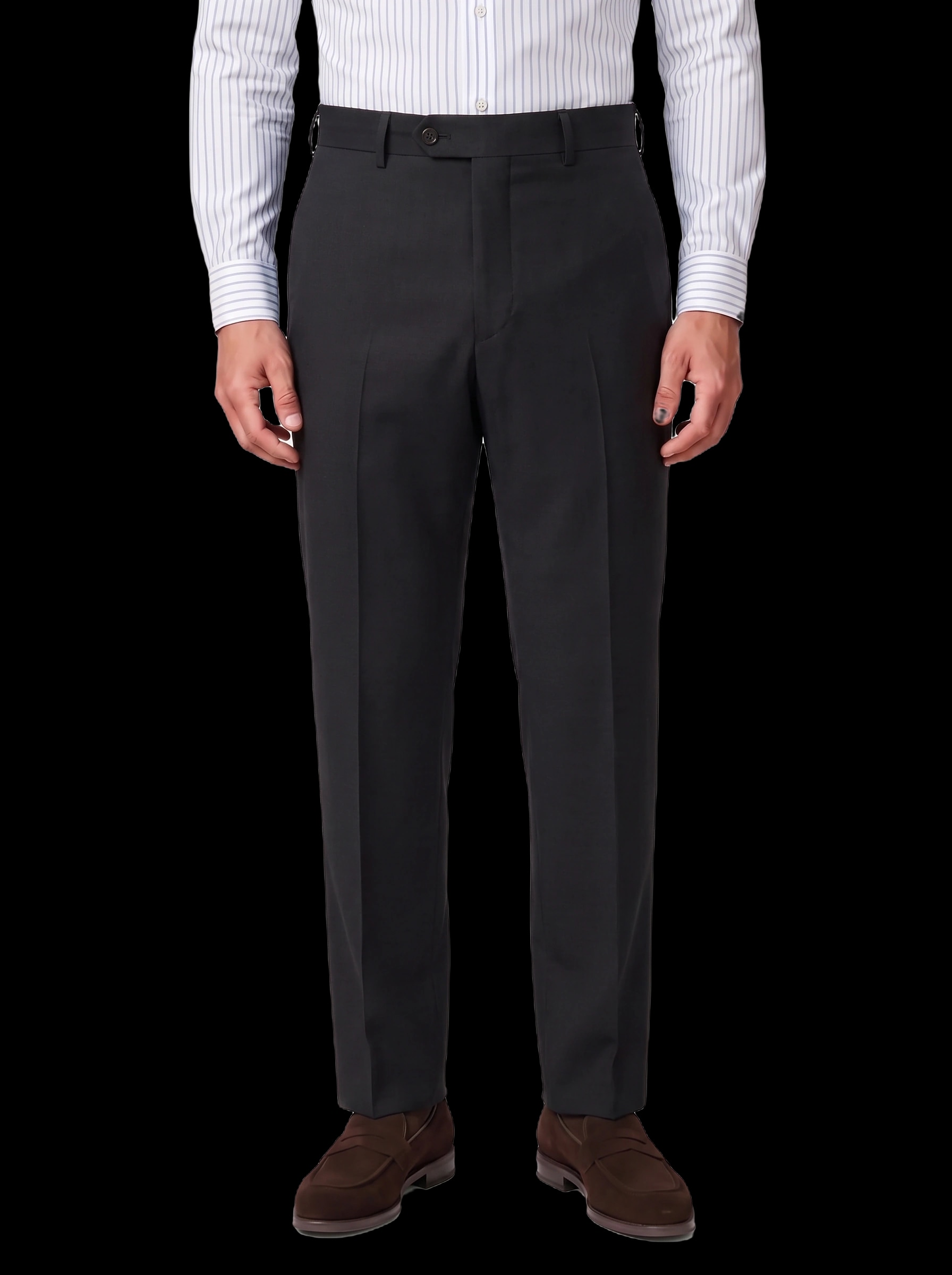 The Custom Trouser - Black Barathea