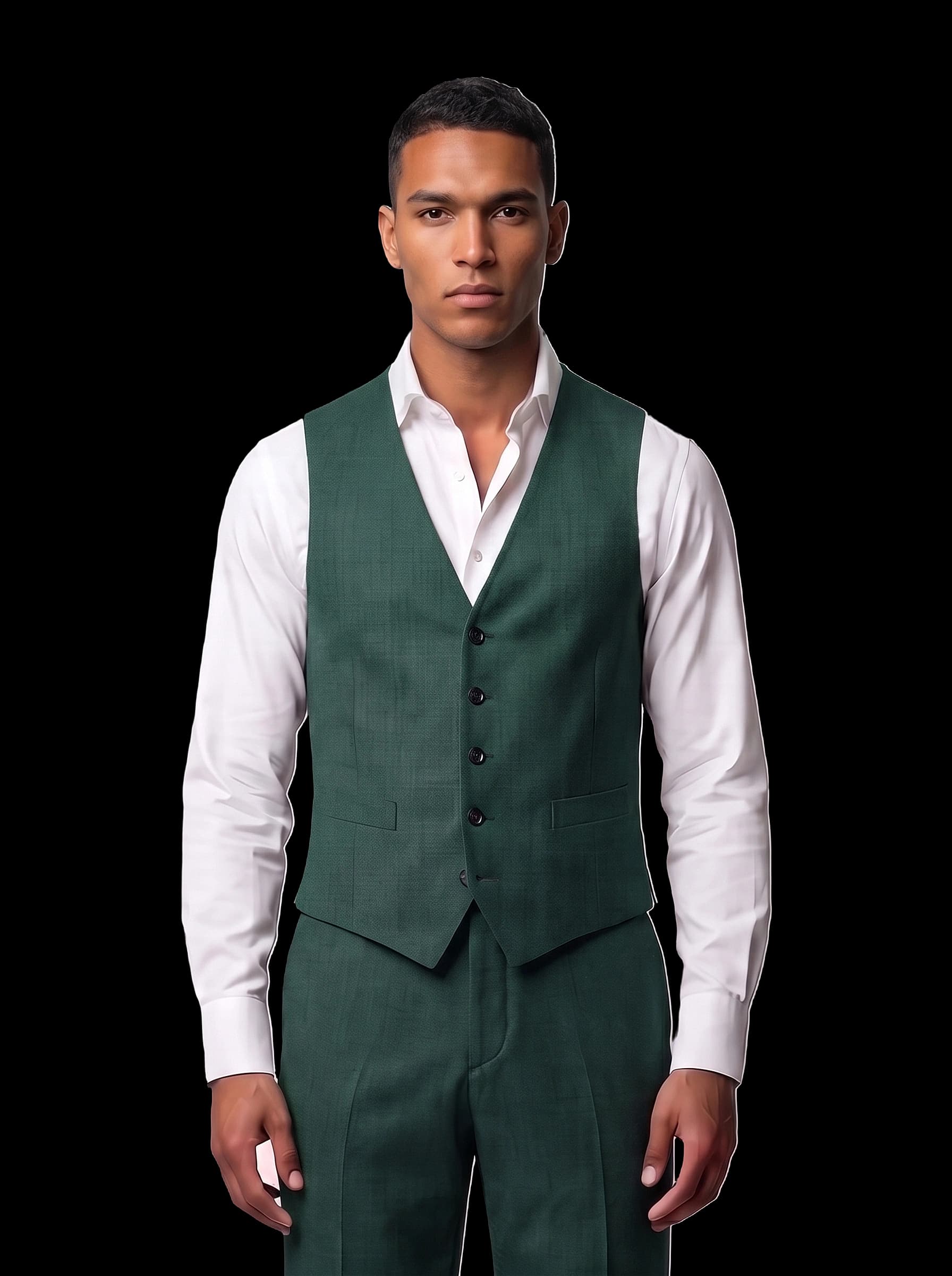 The Custom Vest - Bottle Green