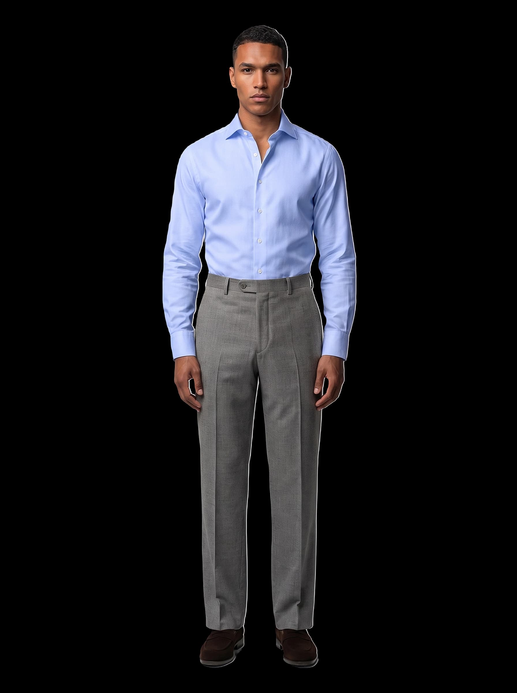 Custom Shirt - Light Blue Twill Non Iron