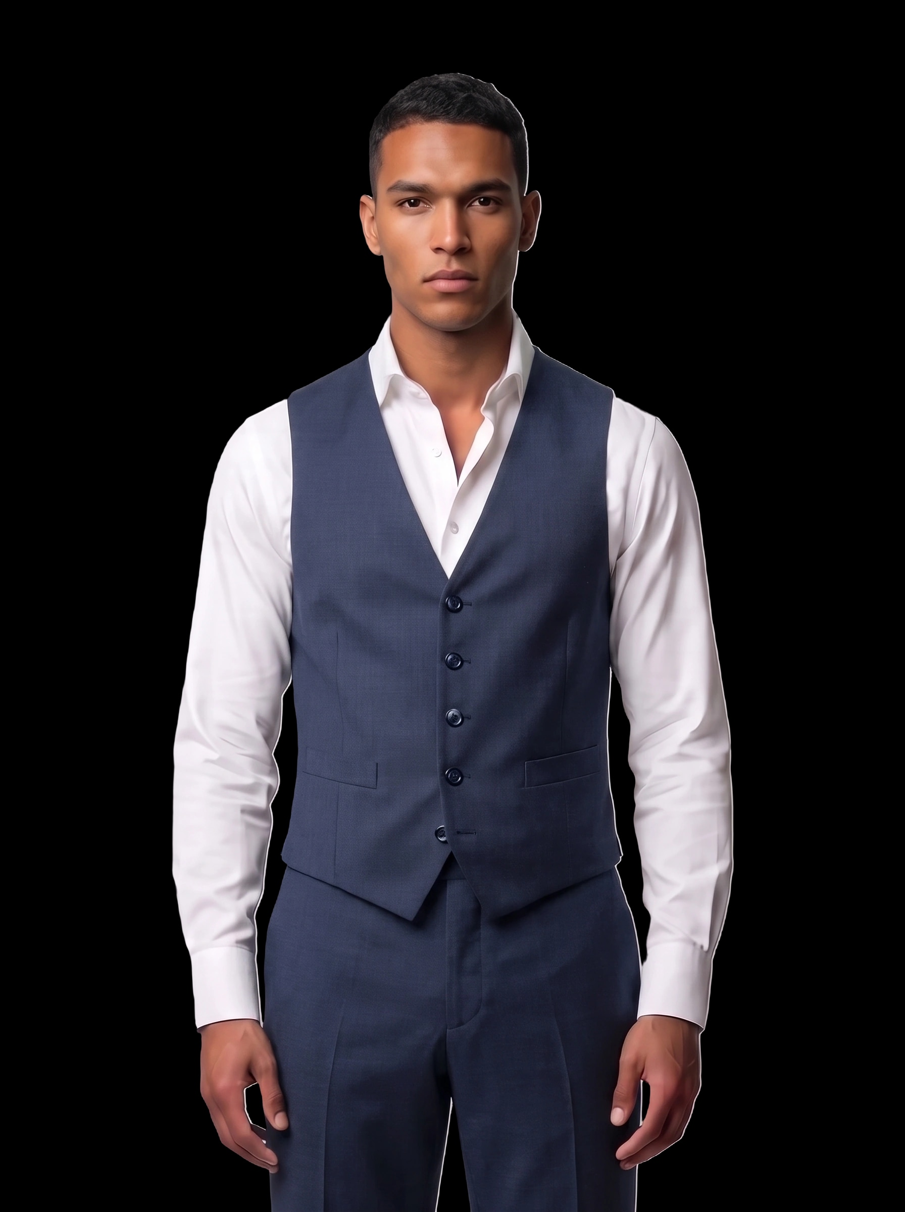 The Custom Vest - Navy Check