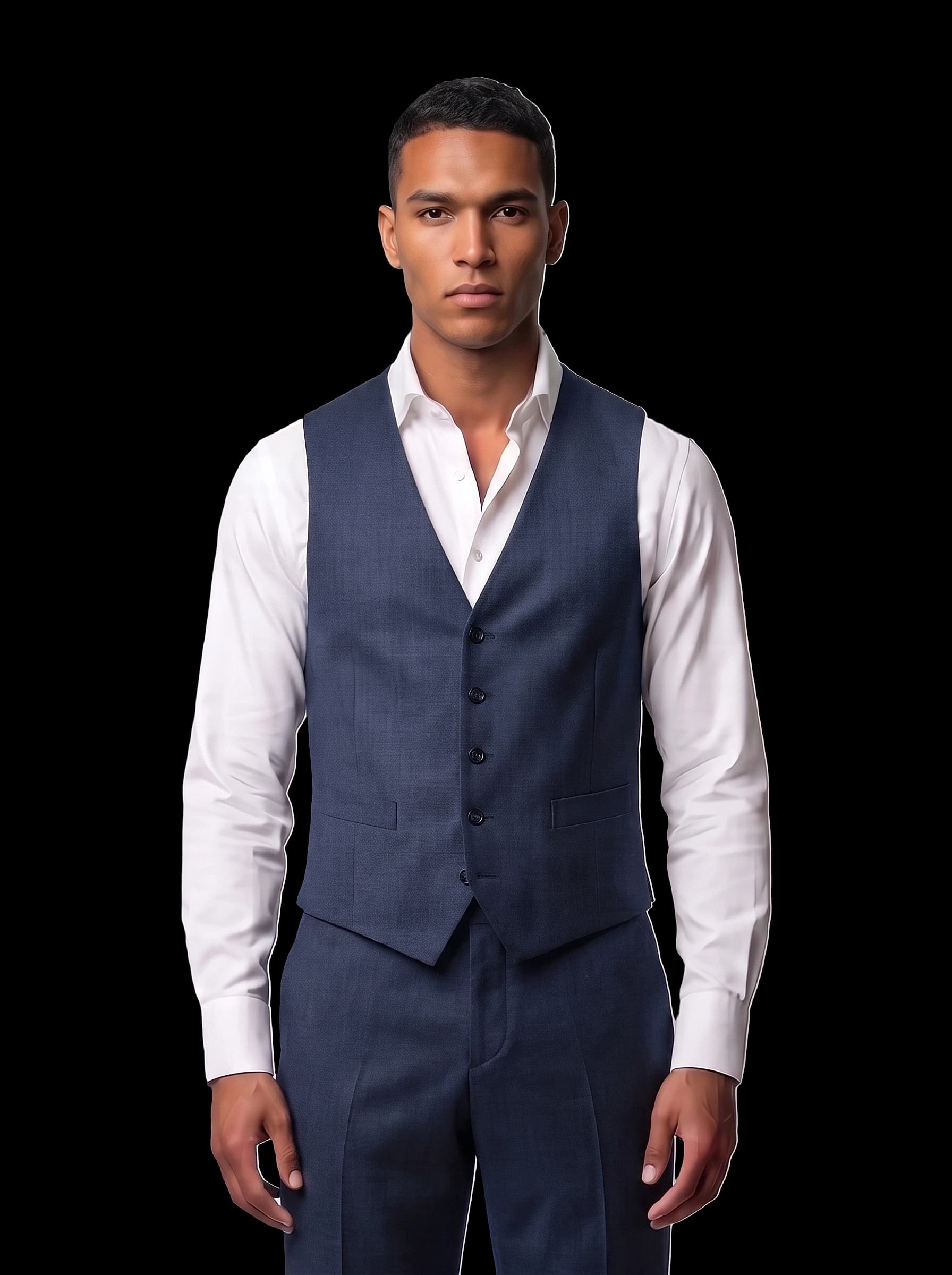 The Custom Vest - Navy Check