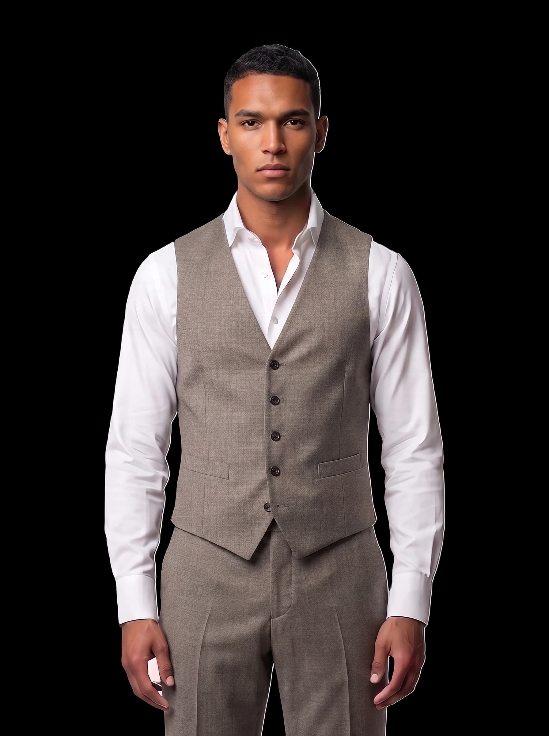 The Custom Vest - Taupe