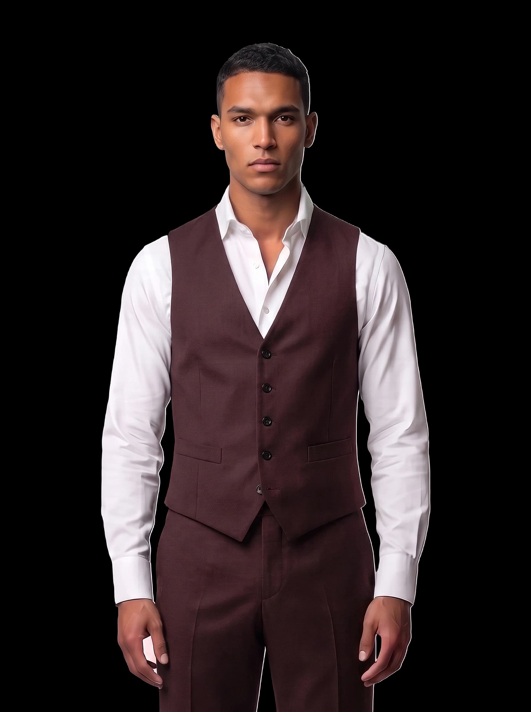 The Custom Vest - Burgundy