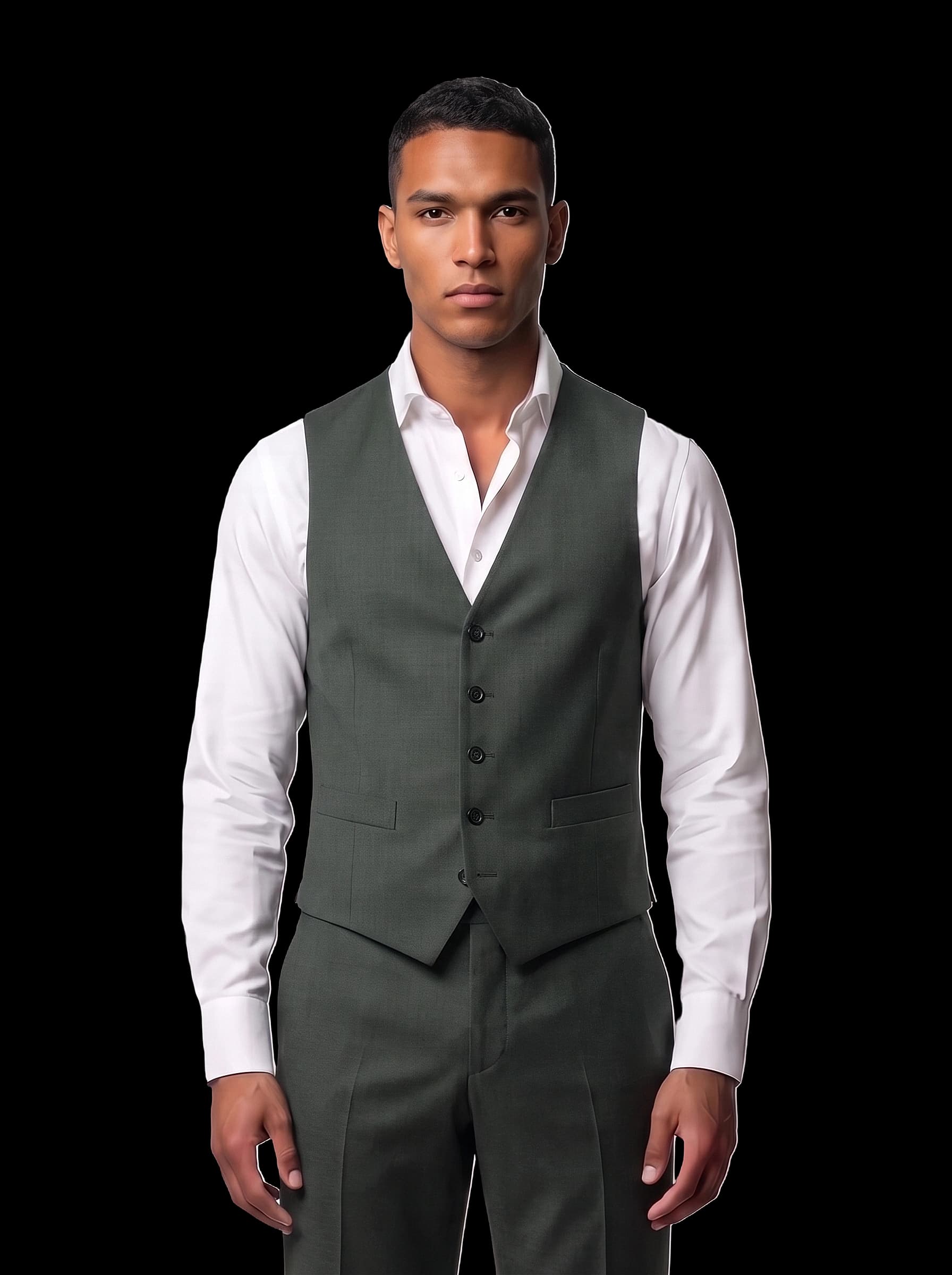 The Custom Vest - Dark Green