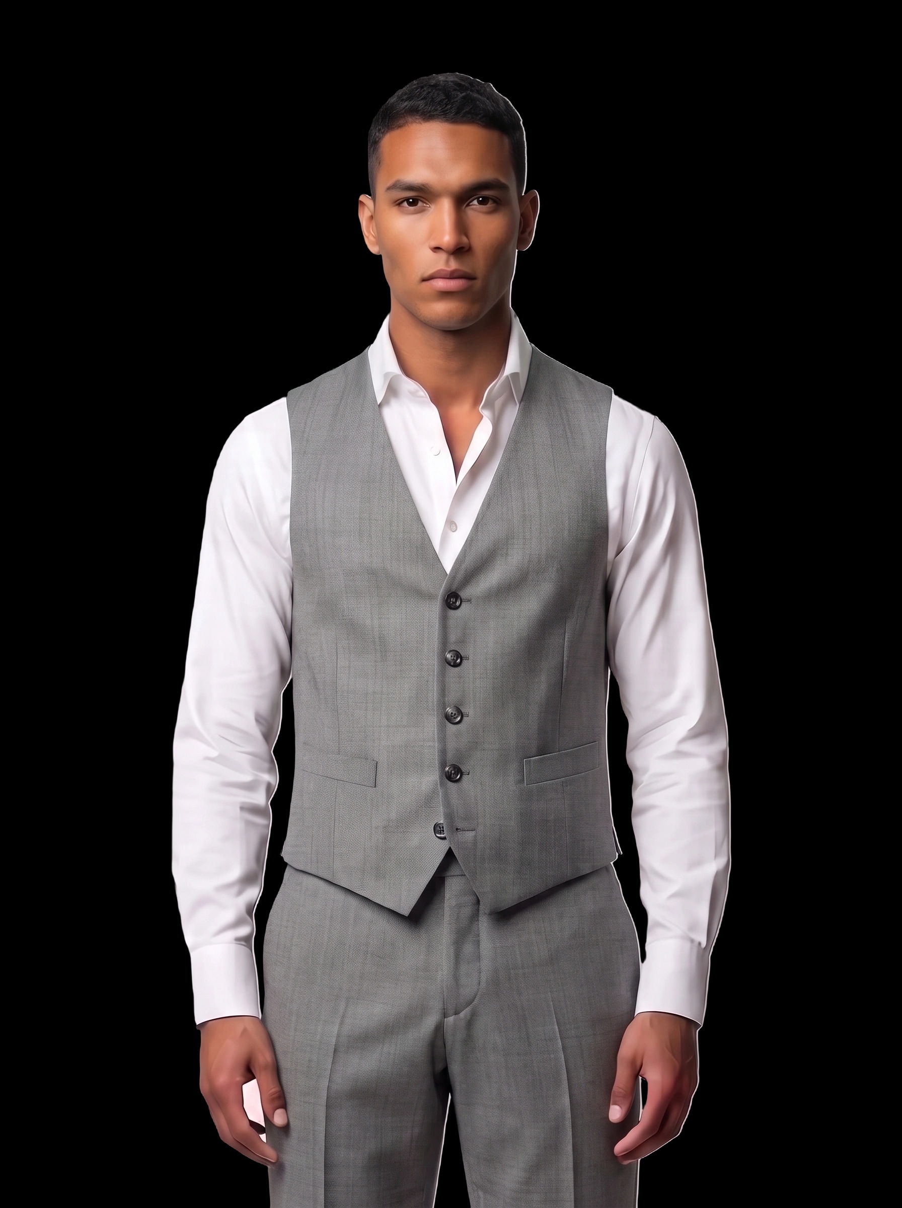 The Custom Vest - Grey Sharkskin