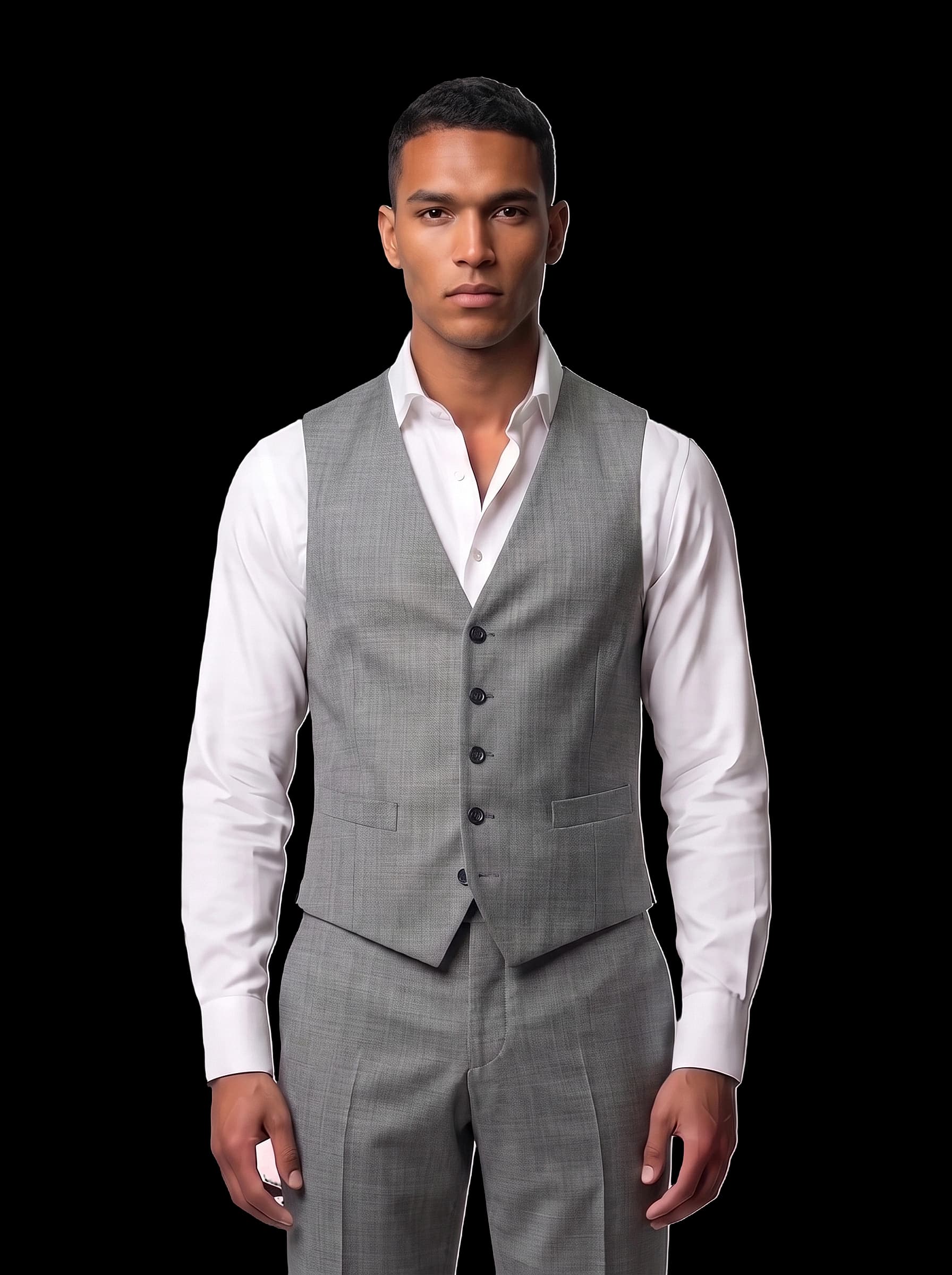 The Custom Vest - Grey Sharkskin