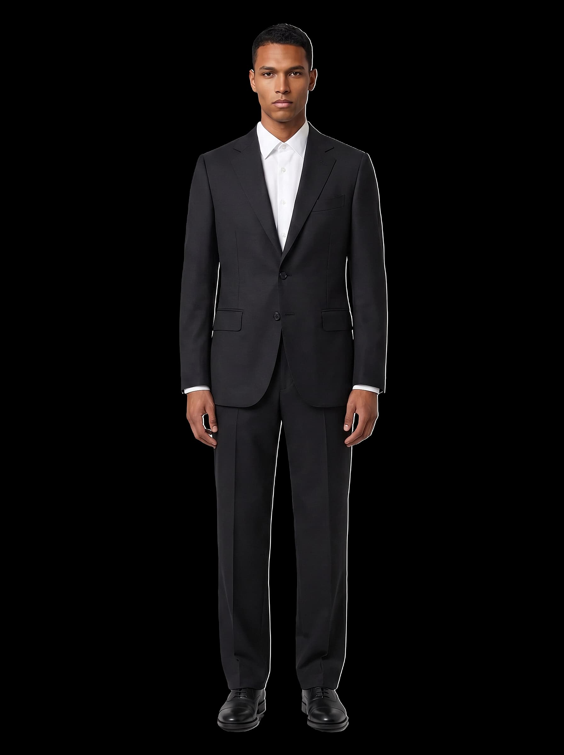 The Custom Suit - Black Barathea