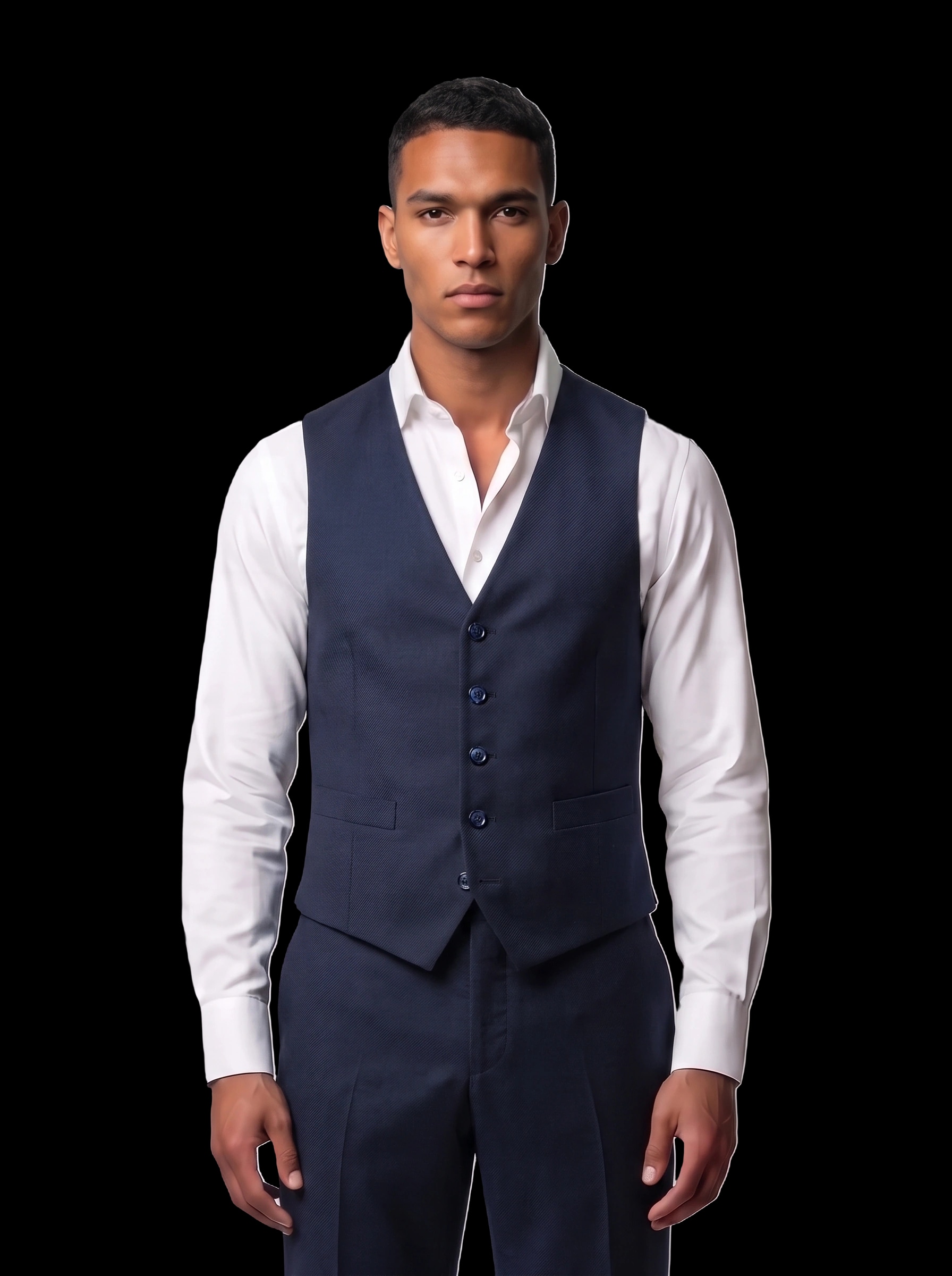The Custom Vest - Navy Barathea