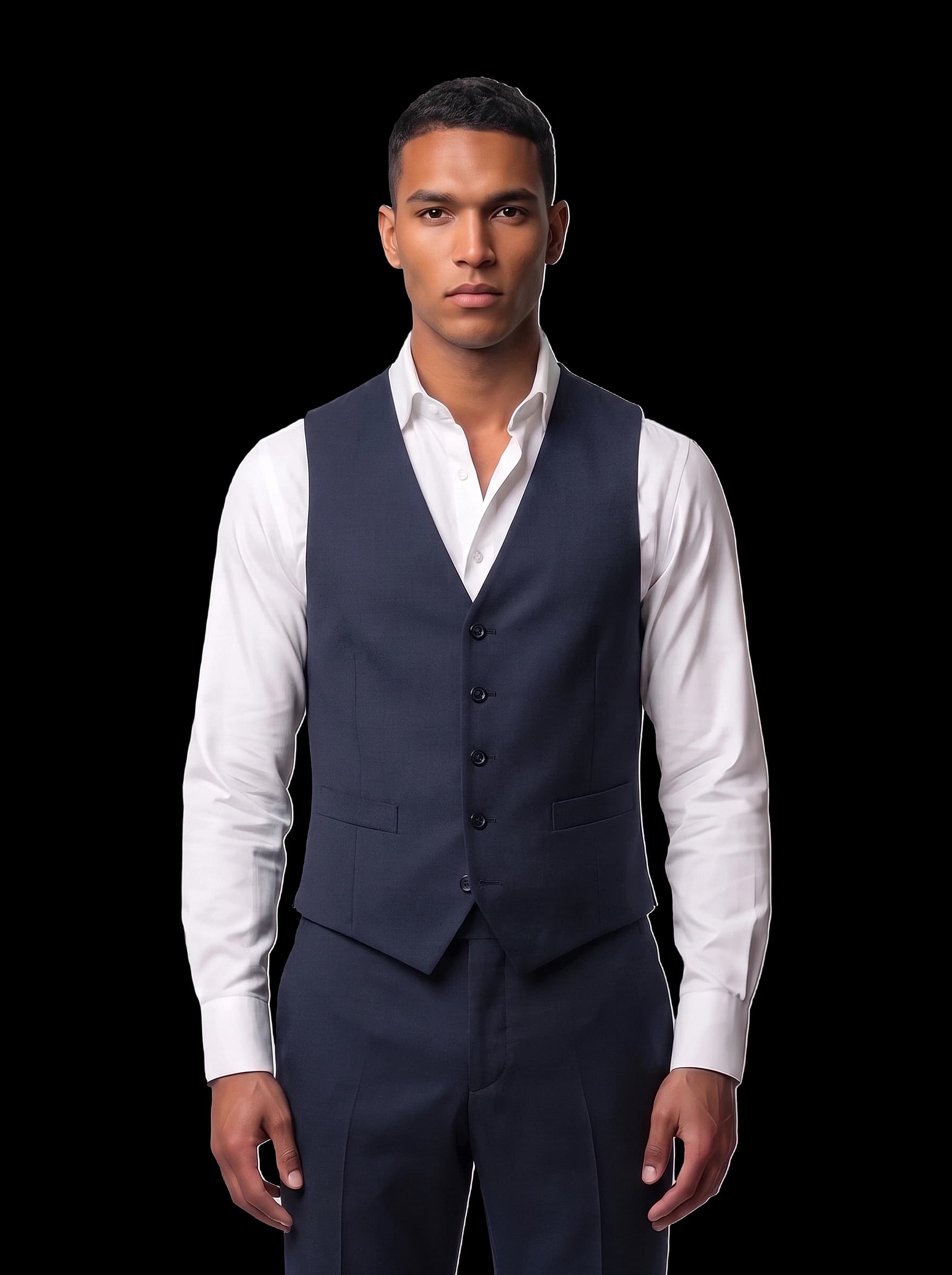 The Custom Vest - Navy Barathea